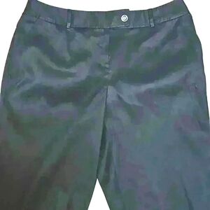 Alfani Womens bermuda shorts sz 16W navy blue linen blend business casual